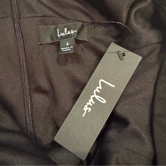 NWT Lulus Peak Poise Black Tulle Ruffled Bodycon Mini Dress - Size Small - Picture 4 of 5